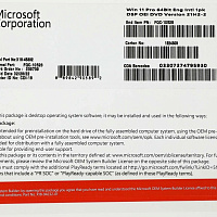 Операционная система Microsoft Windows 11 Pro,64 bit, Eng, DVD, OEM [fqc-10528]