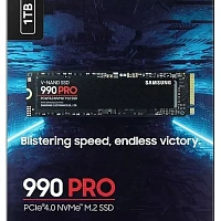 SSD накопитель Samsung 990 Pro MZ-V9P1T0BW 1ТБ, M.2 2280, PCIe 4.0 x4, NVMe, M.2