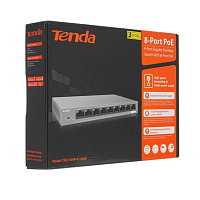 Коммутатор настольный TENDA TEG1109P-8-102W, 9 гигабитных портов, PoE