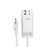 Сетевое зарядное устройство LYAMBDA SLT-100-Pro, 2xUSB-A + 2xUSB-C, 100Вт, 5A, белый