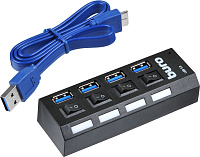 Хаб USB-Разветвитель Buro [BU-HUB4-U3.0-L], 4 порта USB 3.0