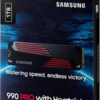 SSD накопитель 1ТБ Samsung 990 Pro MZ-V9P1T0CW, M.2 2280, PCIe 4.0 x4, NVMe, M.2