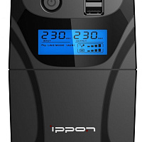 ИБП Ippon Back Power Pro II 800, 480Вт, 800ВА, черный