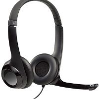 Гарнитура проводная Logitech Headset H390 накладные [981-000803]