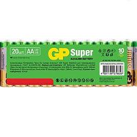 Батарейка алкалиновая GP Super Alkaline 15A LR6 AA [GP 15A-B20], упаковка 20 шт