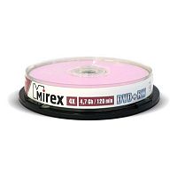 Диски DVD+RW Mirex [UL130022A4L] 4.7 Gb,4x, Cake Box, 10 штук / упаковка