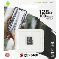 Карта памяти 128Gb Kingston SDCS2/128GB Canvas Select Plus microSDXC Class 10 Flash U1 V10 R/W 1