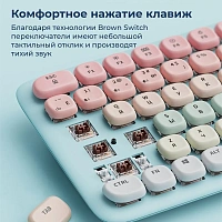 Клавиатура механическая UGREEN KU101, FUN + USB-C, Bluetooth, розовый