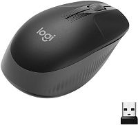 Мышь Logitech M190, оптическая, беспроводная, USB, темно-серый и серый [910-005905/910-005902]