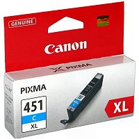Картридж Canon CLI-451XLC, голубой (оригинальный) [6473b001] для Pixma iP7240/MG6340/MG5440