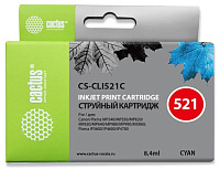 Картридж Cactus CS-CLI521C голубой (8.4мл) для Canon MP540/MP550/MP620/MP630/MP640/MP660