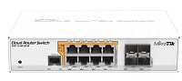 Коммутатор MIKROTIK CRS112-8P-4S-IN, управляемый 