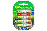 Аккумулятор GP AA 270AAHC3/1 NiMH 2700mAh, упаковка 4 шт