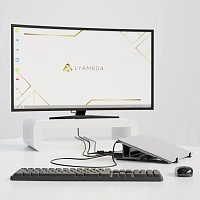 Док-станция подставка для ноутбука Lyambda Aluminum LIN-06 Gray, 6 в 1 Type-C /Usb 3.0/RJ45/Hdmi 