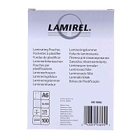 Пленка для ламинирования Lamirel LA-7866201, А6, 125мкм, 100 шт.
