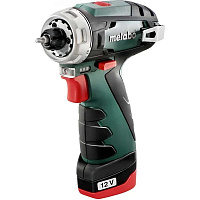 Безударная дрель-шуруповерт Metabo PowerMaxx BS, 12 В, 2 акк, коробка [600984000] 