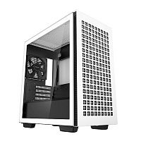 Корпус mATX DeepCool CH370, Mini-Tower, без БП, белый [ch370 white]