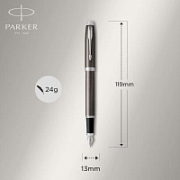 Ручка перьев. Parker IM Core F321 Dark Espresso CT F сталь.