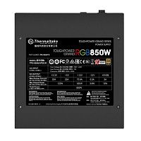 Блок питания Thermaltake Toughpower Grand RGB, 850Вт, 140мм, черный, retail [ps-tpg-0850fpcgeu-r]