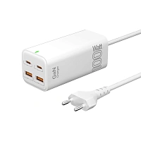 Сетевое зарядное устройство LYAMBDA SLT-100-Pro, 2xUSB-A + 2xUSB-C, 100Вт, 5A, белый