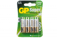 Батарейка алкалиновая GP Super Alkaline 15A LR6 AA [GP 15A-2CR4] упаковка 4 шт.