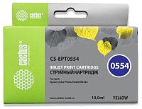 Картридж Cactus CS-EPT0554 желтый (10мл) для Epson Stylus RX520/Stylus Photo R240