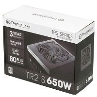 Блок питания THERMALTAKE TR2 S, 650Вт, 120мм, черный, retail [ps-trs-0650npcweu-2]