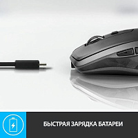 Мышь Logitech MX Anywhere 2S, оптическая, беспроводная, USB, графитовый [910-006211]