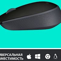 Мышь Logitech Wireless Mouse M171, Black [910-004643]