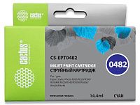 Картридж Cactus CS-EPT0482 голубой (14.4мл) для Epson Stylus Photo R200/R220/R300/R320/R340/RX500/RX