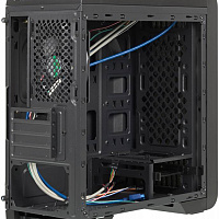 Корпус mATX Aerocool Qs-240, Micro-Tower, без БП, черный