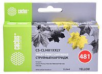 Картридж Cactus CS-CLI481XXLY желтый (12мл) для Canon Pixma TR7540/TR8540/TS6140/TS8140