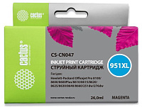 Картридж Cactus CS-CN047 №951XL пурпурный (26мл) для HP DJ Pro 8100/8600