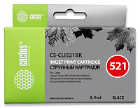 Картридж Cactus CS-CLI521BK черный (8.4мл) для Canon Pixma MP540/MP550/MP620/MP630/MP640/MP660/MP980