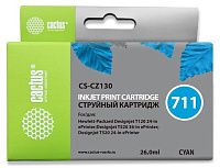 Картридж Cactus CS-CZ130 №711 голубой (26мл) для HP DJ T120/T520