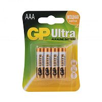 Батарейка алкалиновая GP Ultra Alkaline 24AU LR03 AAA [GP 24AU-2CR4 ULTRA], упаковка 4 шт.