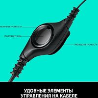 Гарнитура проводная Logitech Headset H390 накладные [981-000803]