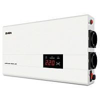 Стабилизатор напряжения SVEN AVR SLIM-2000 LCD, 2000ВА, белый [sv-013950]