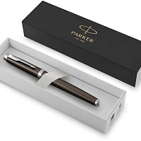 Ручка перьев. Parker IM Core F321 Dark Espresso CT F сталь.