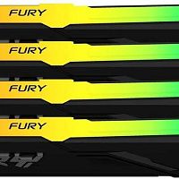 Модуль памяти 32GB DDR4 Kingston Fury Beast KF436C17BBAK4/32, 4x 8ГБ 3600МГц, DIMM