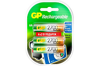 Аккумулятор GP Rechargeable 2700AAHC4/2, 6 шт. 2700 мAч