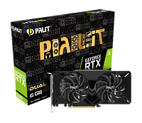 Видеокарта PALIT NVIDIA GeForce RTX 2060 , PA-RTX2060 DUAL 6G no LED, 6ГБ, GDDR6, Ret [ne62060018j9-
