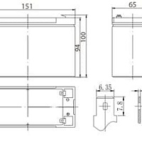 Аккумуляторная батарея для ИБП Delta HR 12-7.2, 12V, 7.2Ah