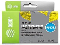 Картридж Cactus CS-CN048 №951XL желтый (26мл) для HP DJ Pro 8100/8600