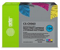 Картридж Cactus CS-C9363 №134 голубой/пурпурный/желтый (18мл) для HP DJ 460series/5740/5743/5793/594