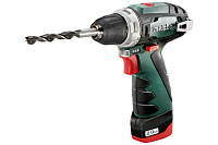 Безударная дрель-шуруповерт Metabo PowerMaxx BS, 12 В, 2 акк, коробка [600984000] 