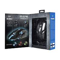 Игровая мышь SVEN RX-G740 USB, бесш. кл., 2400DPI, подсветка