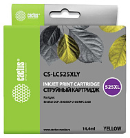 Картридж Cactus CS-LC525XLY желтый (14.4мл) для Brother DCP-J100/J105/J200