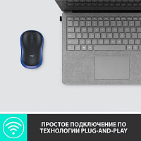 Мышь беспроводная Logitech M185 Blue [910-002239]