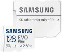 Карта памяти 128GB Samsung EVO Plus, microSDXC [MB-MC128KA]